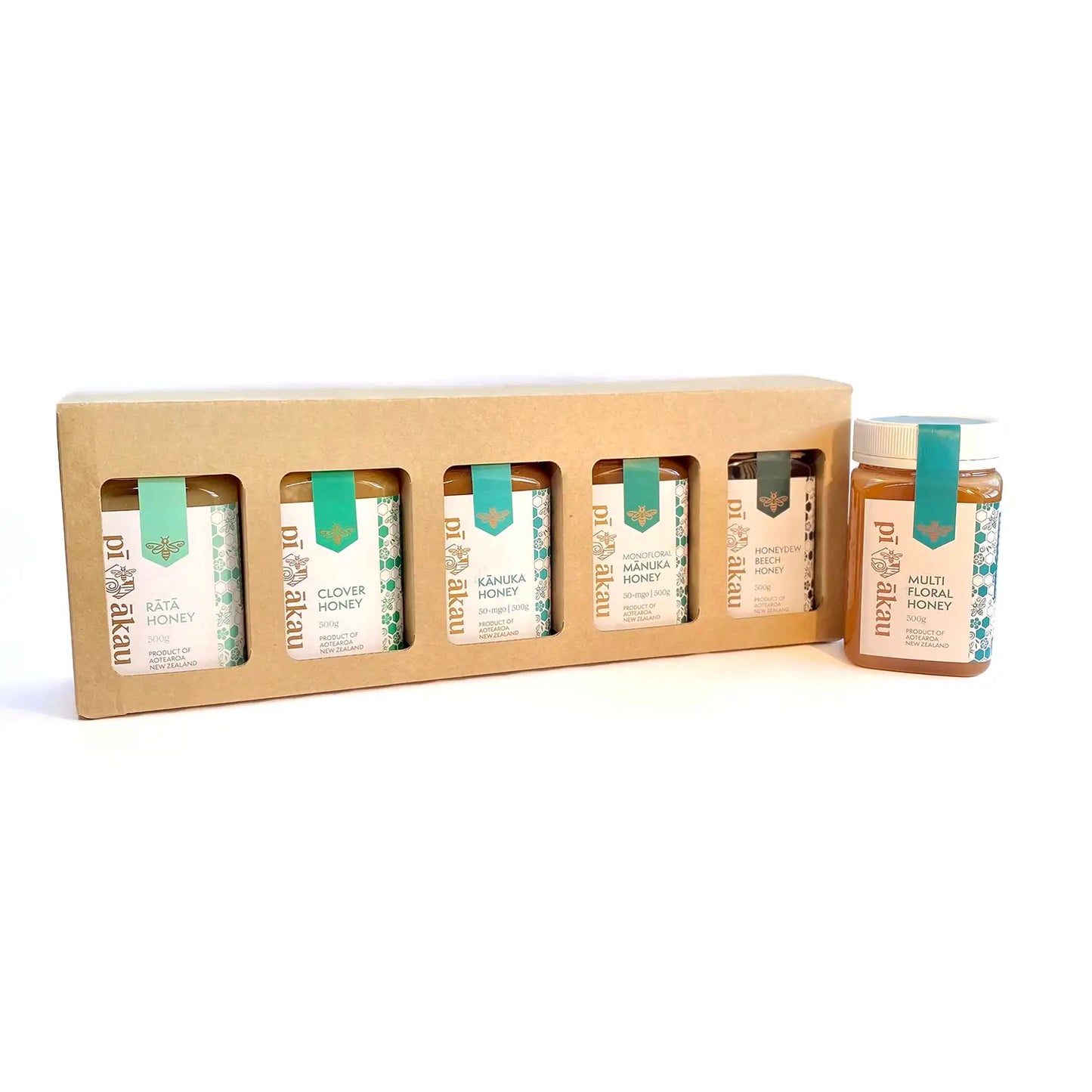 Medium Giftpack 5 x 500g jars | Pī ākau New Zealand | Buy Online